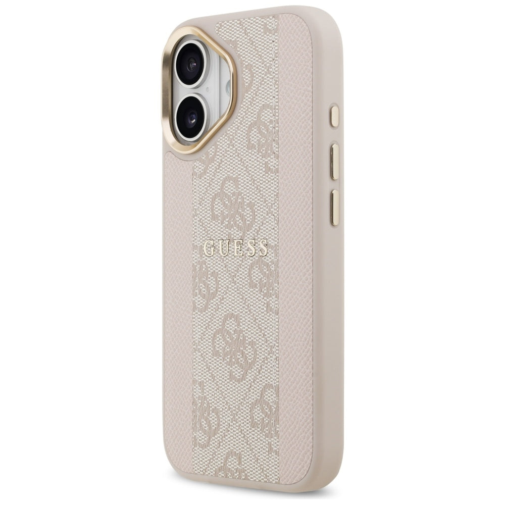 Coque MagSafe pour Apple iPhone 17, Guess, 4G Stripe, Rose