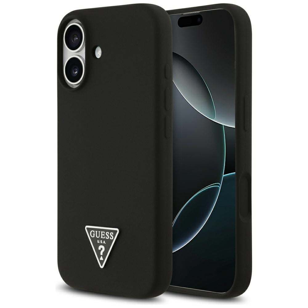 Étui MagSafe pour Apple iPhone 17, Guess, Logo Triangle, Noir