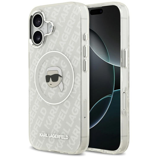 Housse MagSafe pour Apple iPhone 17, Karl Lagerfeld, IML Karl's Head, Gris