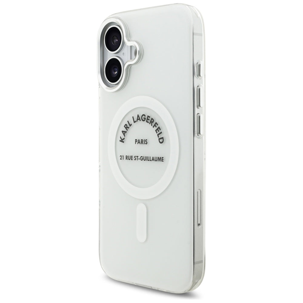 Étui MagSafe pour Apple iPhone 17, Karl Lagerfeld, IML Logo RSG, Transparent