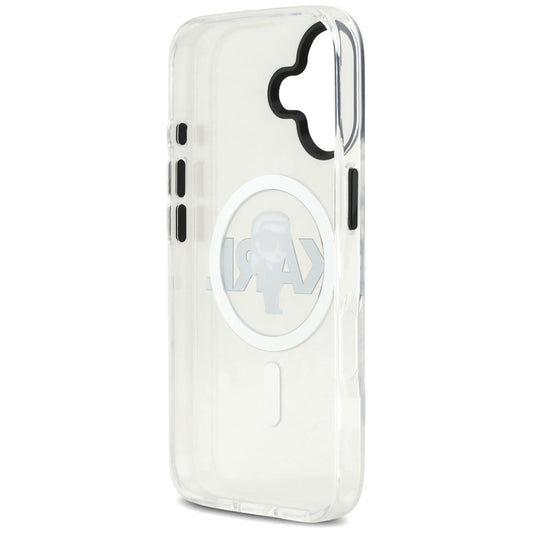Coque MagSafe pour Apple iPhone 17, Karl Lagerfeld, IML Sketch Logo Karl, Transparente