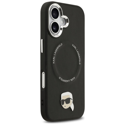 Coque MagSafe pour Apple iPhone 17, Karl Lagerfeld, Karl Pin, Noire