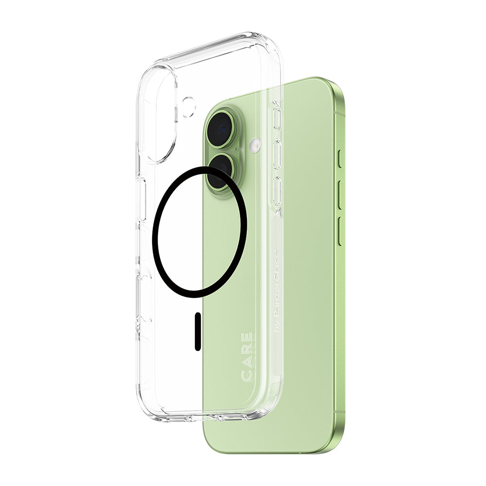 Coque MagSafe pour Apple iPhone 17, PanzerGlass, Care Urban Explorer, Transparent Noir
