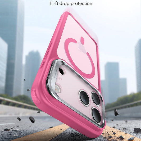 Coque MagSafe pour Apple iPhone 17 Pro, ESR, Classic Hybrid Kickstand, Rose Satiné