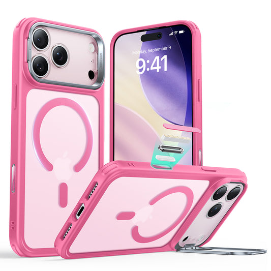 Coque MagSafe pour Apple iPhone 17 Pro, ESR, Classic Hybrid Kickstand, Rose Satiné