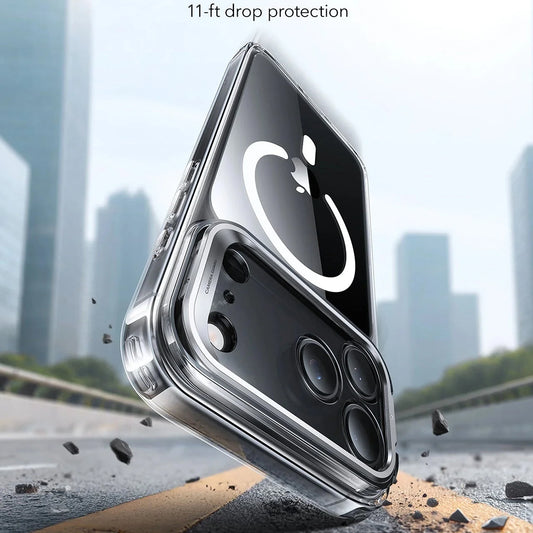 Coque MagSafe pour Apple iPhone 17 Pro, ESR, Classic Hybrid Kickstand, Transparente