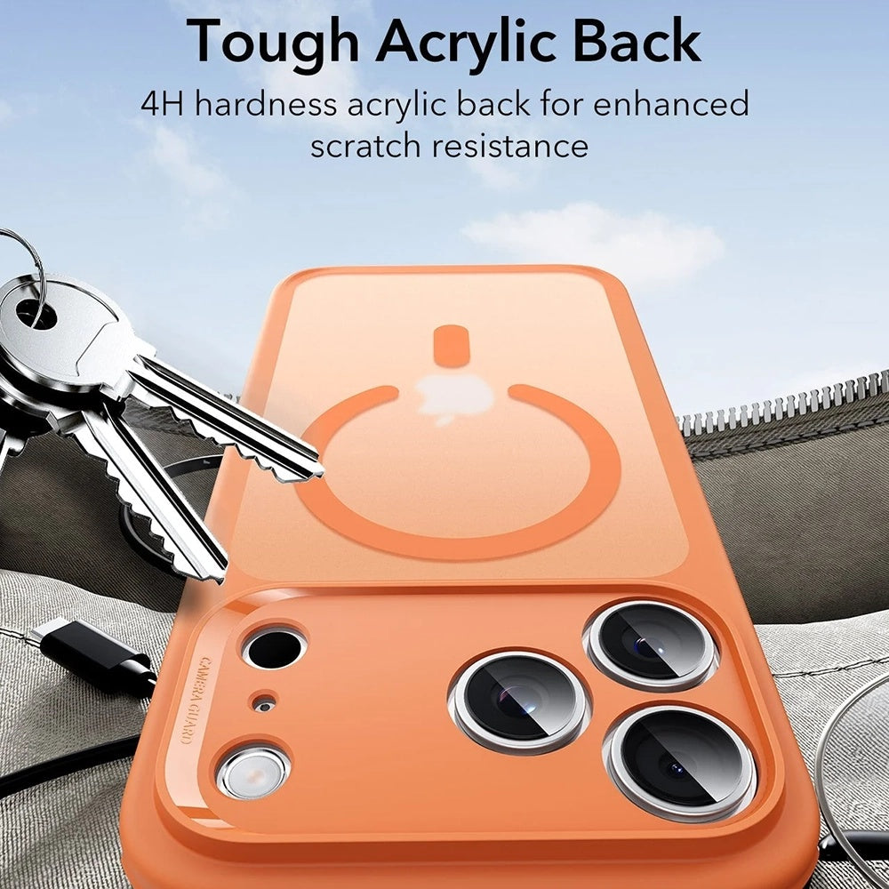 Coque MagSafe pour Apple iPhone 17 Pro, ESR, Classic Hybrid, Orange Satiné