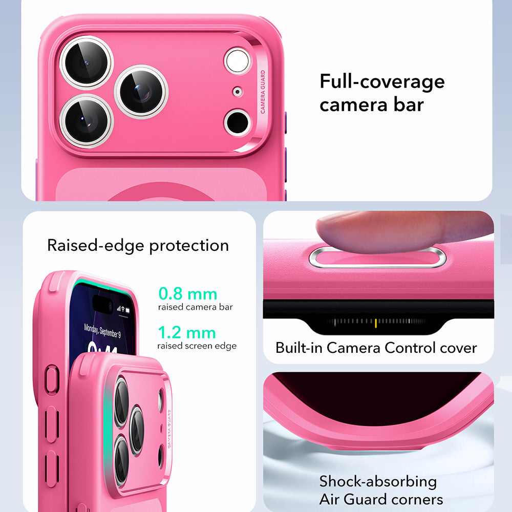 Étui MagSafe pour Apple iPhone 17 Pro, ESR, Classic Hybrid, Rose Satiné