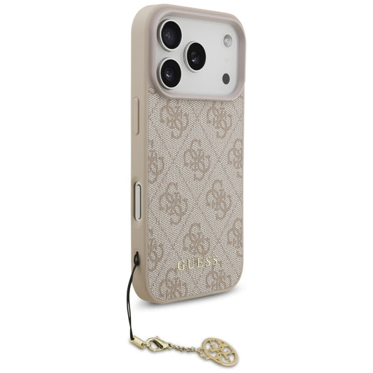 Coque MagSafe pour Apple iPhone 17 Pro, Guess, 4G Charm Cradle, Rose