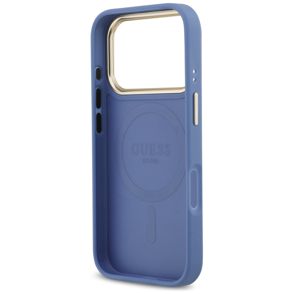 MagSafe Case for Apple iPhone 17 Pro, Guess, 4G Stripe, Blue