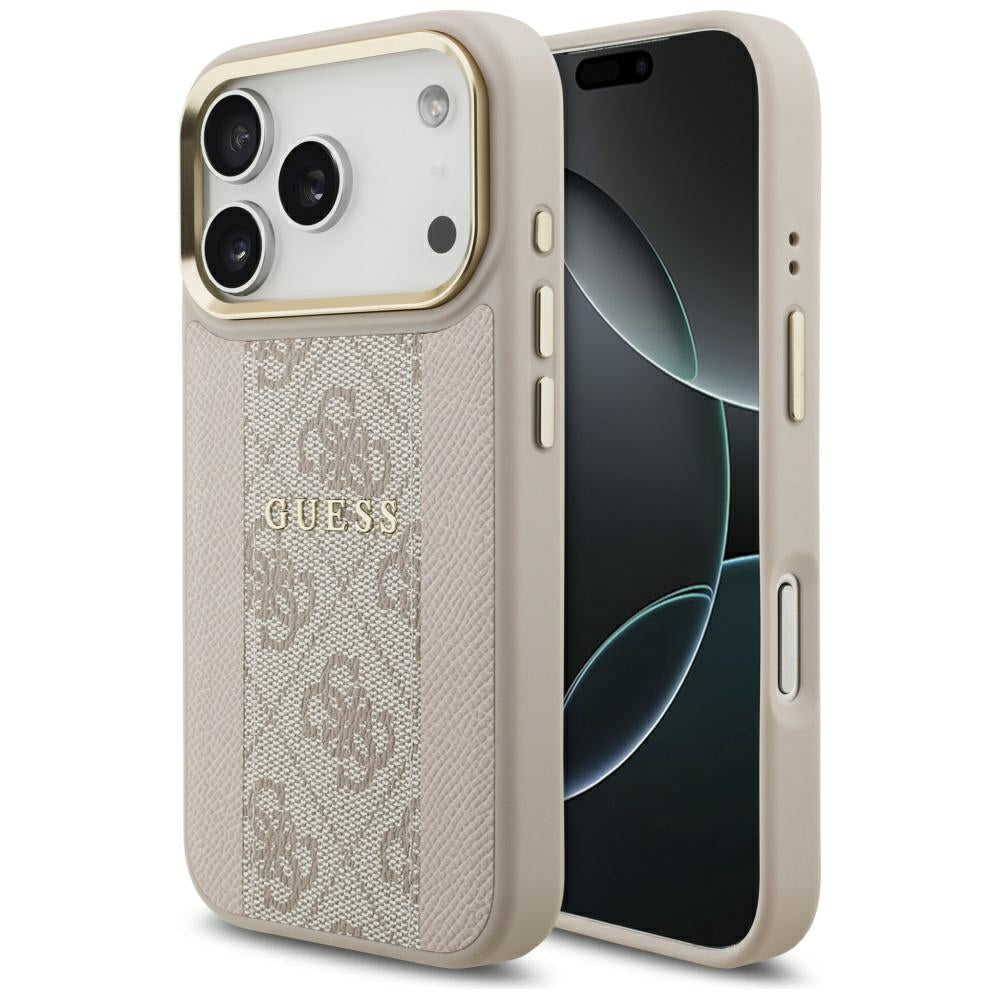 MagSafe Case for Apple iPhone 17 Pro, Guess, 4G Stripe, Pink