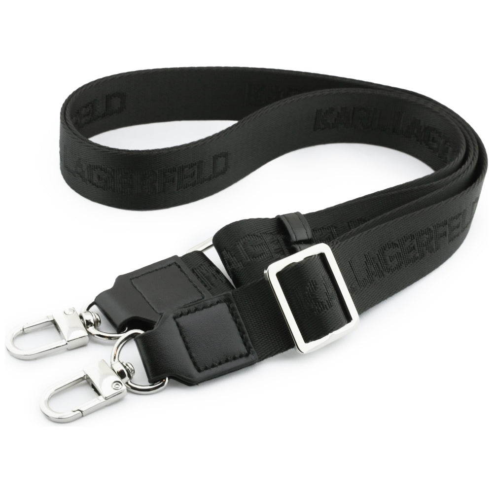 Étui MagSafe pour Apple iPhone 17 Pro, Karl Lagerfeld, Big Strap Choupette Metal Logo, Noir