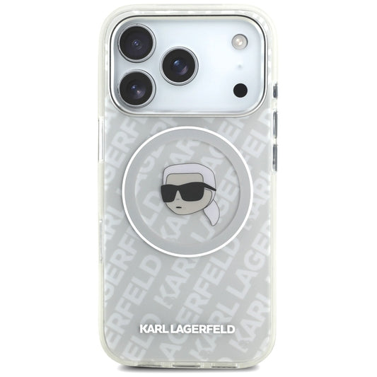 Étui MagSafe pour Apple iPhone 17 Pro, Karl Lagerfeld, IML Karl's Head, Gris