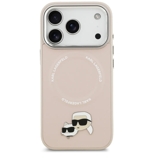 Étui MagSafe pour Apple iPhone 17 Pro, Karl Lagerfeld, Karl & Choupette Pins, Rose