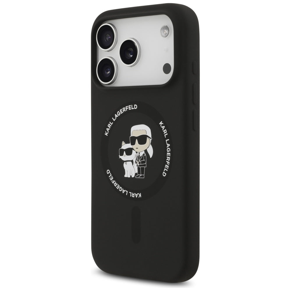 MagSafe Case for Apple iPhone 17 Pro, Karl Lagerfeld, Ring Karl & Choupette, Black