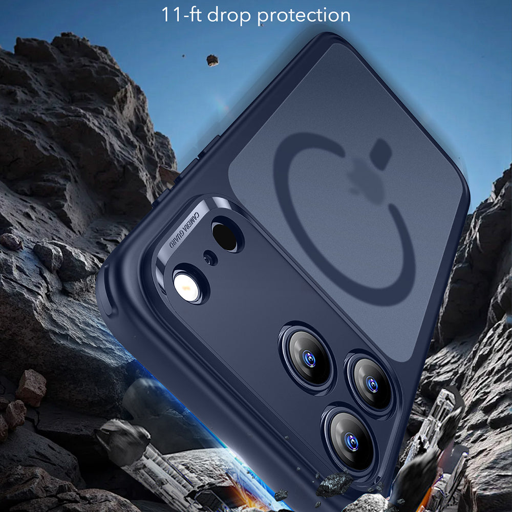 Coque MagSafe pour Apple iPhone 17 Pro Max, ESR, Classic Hybrid, Bleu Satiné