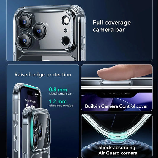 Coque MagSafe pour Apple iPhone 17 Pro Max, ESR, Classic Hybrid, Transparente