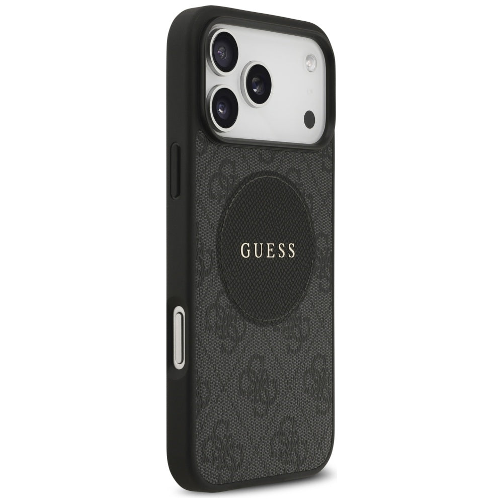 Étui MagSafe pour Apple iPhone 17 Pro Max, Guess, 4G Circle Classic Logo, Noir