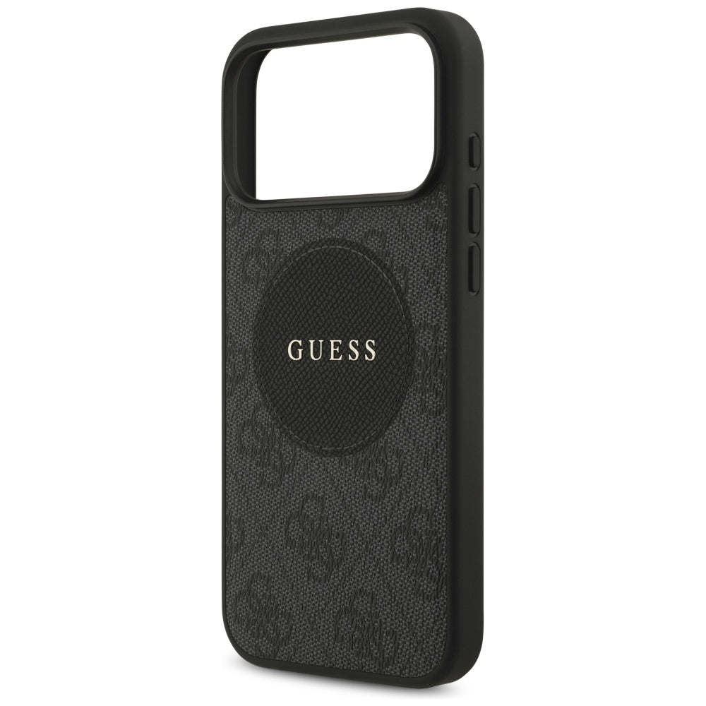 Étui MagSafe pour Apple iPhone 17 Pro Max, Guess, 4G Circle Classic Logo, Noir