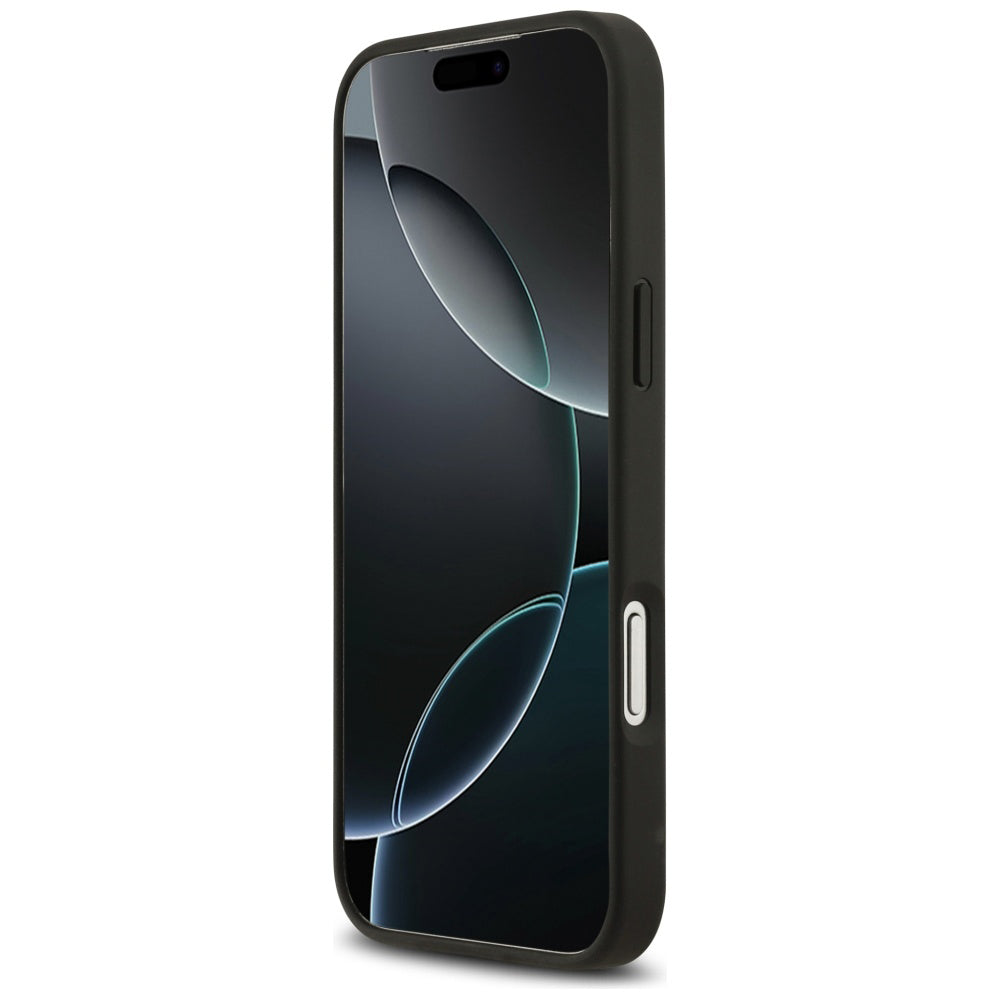 Coque MagSafe pour Apple iPhone 17 Pro Max, Guess, Imprimé Fleurs 4G, Noire
