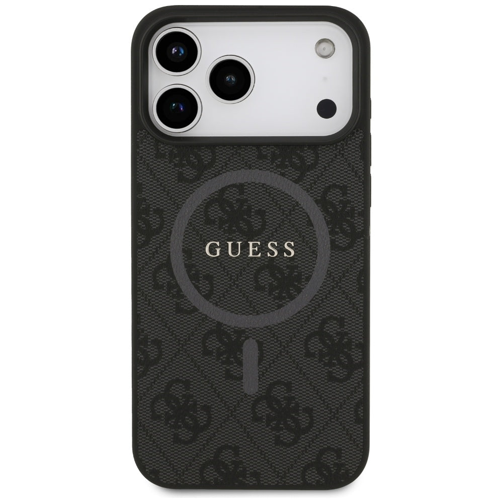 Étui MagSafe pour Apple iPhone 17 Pro Max, Guess, 4G Ring Classic Logo, Noir