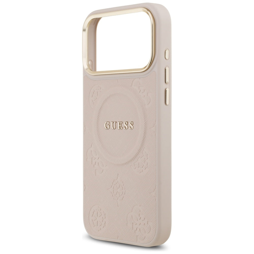 Coque MagSafe pour Apple iPhone 17 Pro Max, Guess, Peony Hot Stamp, Rose