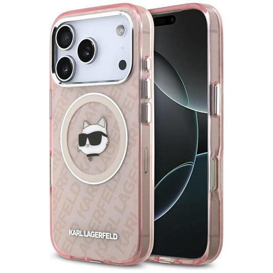 MagSafe Case for Apple iPhone 17 Pro Max, Karl Lagerfeld, IML Choupette's Head, Pink