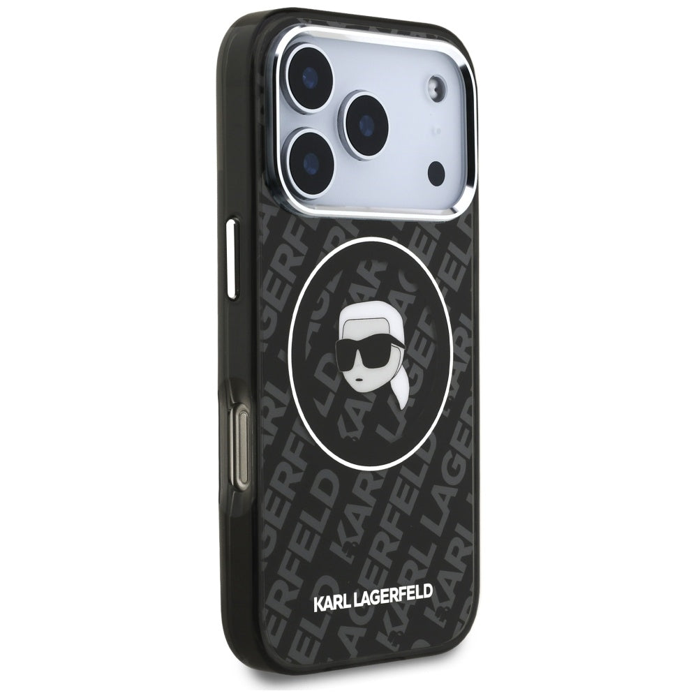 Housse MagSafe pour Apple iPhone 17 Pro Max, Karl Lagerfeld, IML Karl's Head, Noire