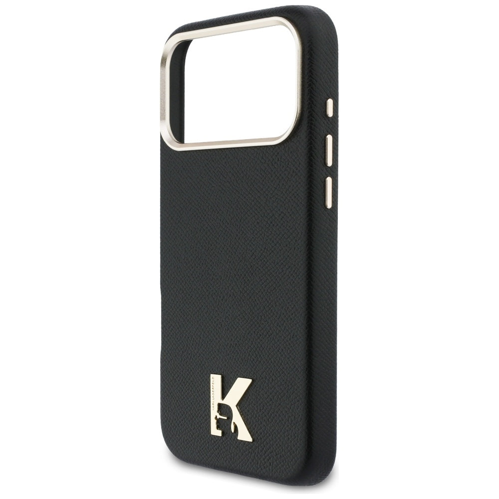 Étui MagSafe pour Apple iPhone 17 Pro Max, Karl Lagerfeld, logo Karl Head, Noir
