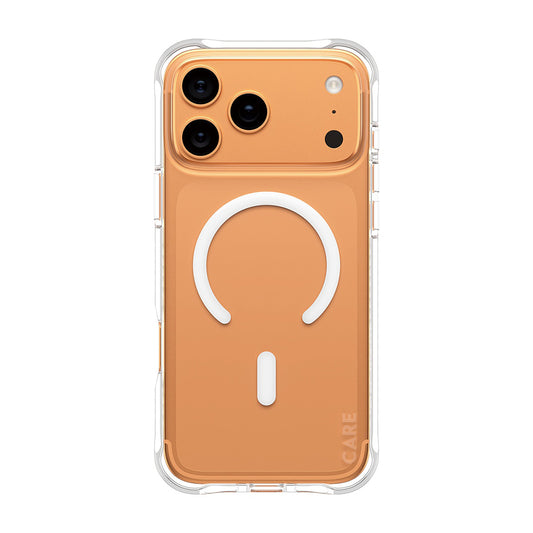 Coque MagSafe pour Apple iPhone 17 Pro Max, PanzerGlass, Care Fashionable, Transparente Blanche