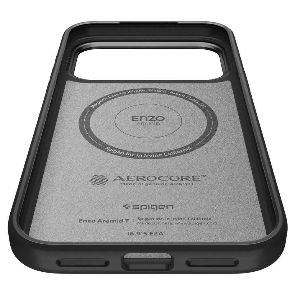 Coque MagSafe pour Apple iPhone 17 Pro Max, Spigen, Enzo Aramid T, Noire ACS09906