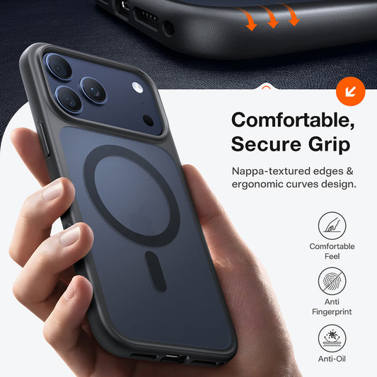 Coque MagSafe pour Apple iPhone 17 Pro Max, Torras, Guardian, Noire