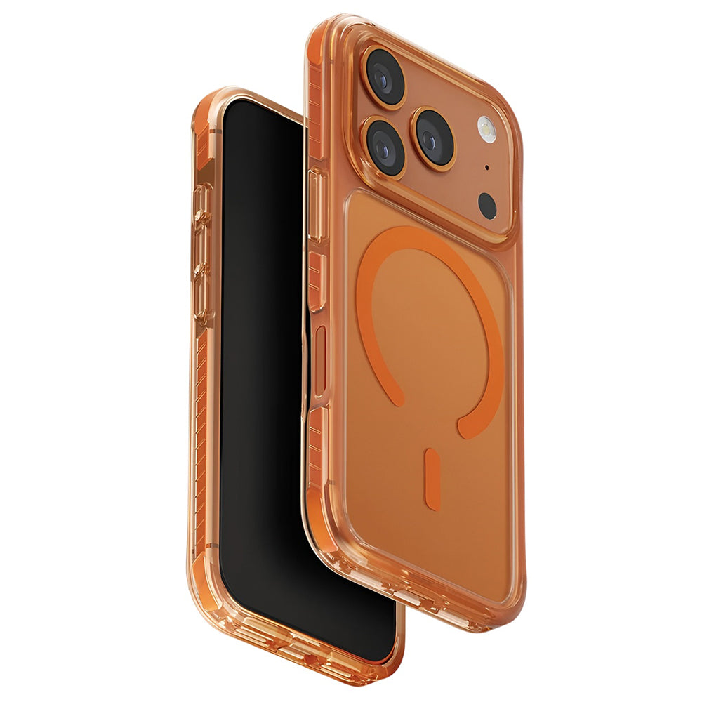 Coque MagSafe pour Apple iPhone 17 Pro Max, UNIQ, Combat MagClick, Orange