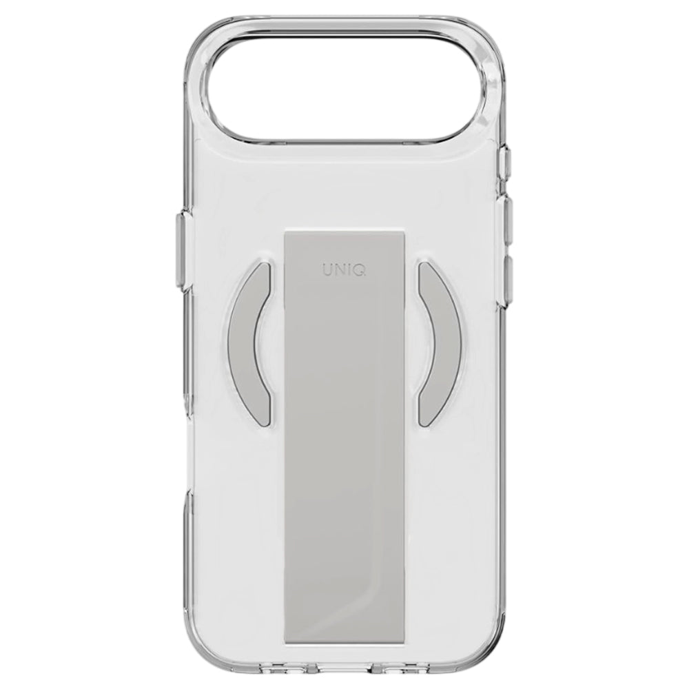 Coque MagSafe pour Apple iPhone 17 Pro Max, UNIQ, Heldro Air MagClick, Gris Transparent
