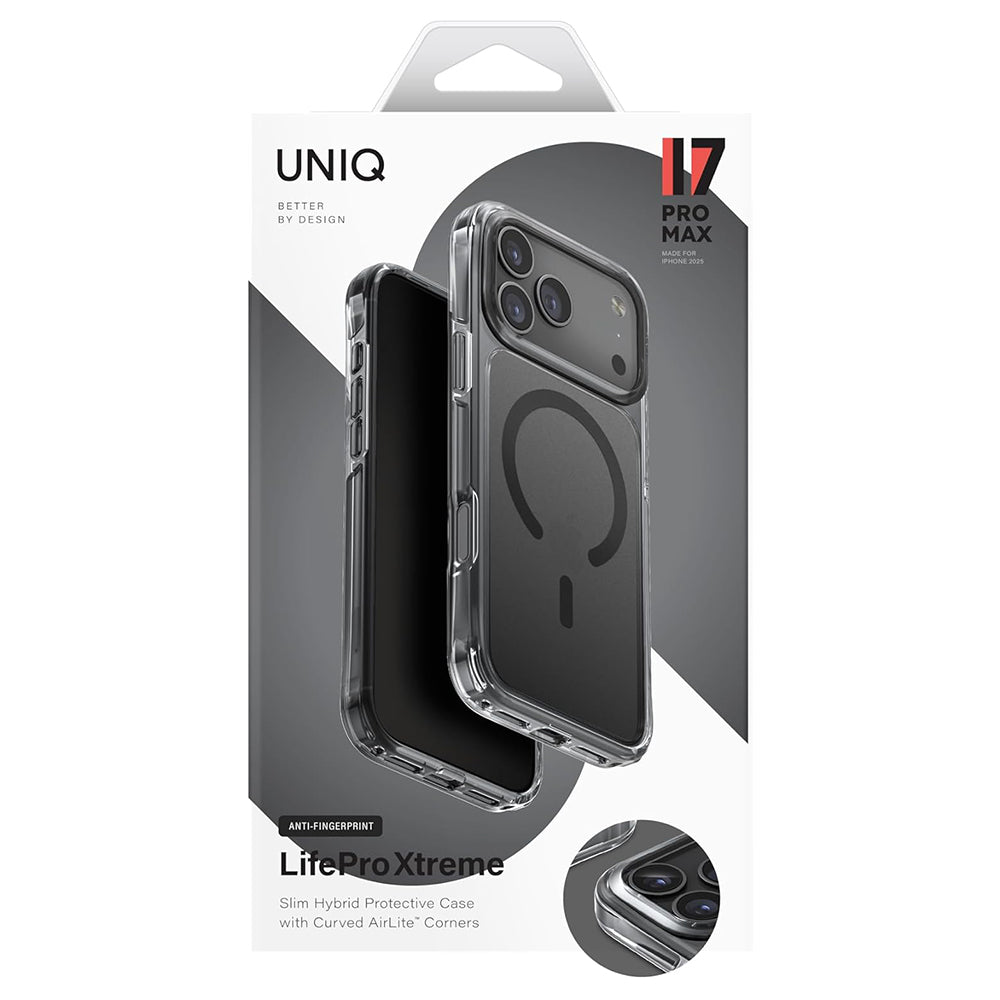 Coque MagSafe pour Apple iPhone 17 Pro Max, UNIQ, LifePro Xtreme MagClick, Noire
