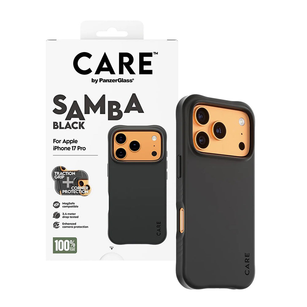 Coque MagSafe pour Apple iPhone 17 Pro, PanzerGlass, Care Fashionable, Noire