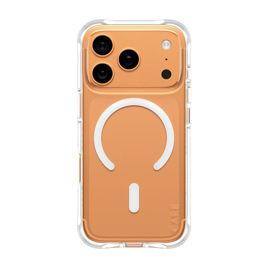 Coque MagSafe pour Apple iPhone 17 Pro, PanzerGlass, Care Fashionable, Transparente Blanche
