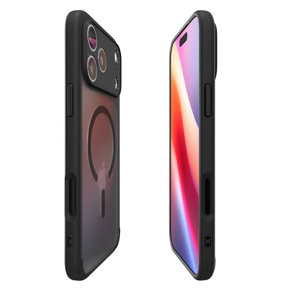 Coque MagSafe pour Apple iPhone 17 Pro, Spigen, Ultra Hybrid, Noir Satiné ACS10349