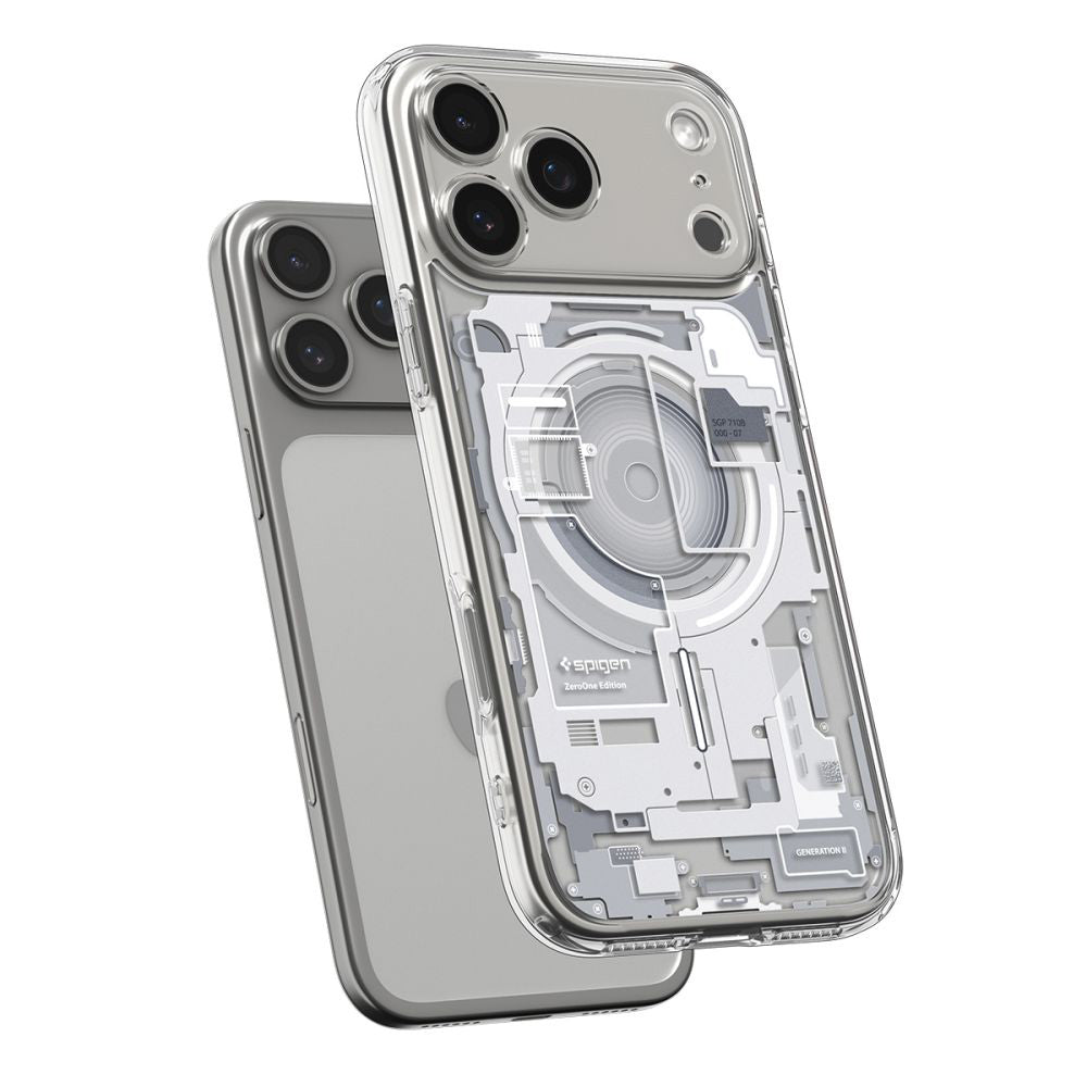 Étui MagSafe pour Apple iPhone 17 Pro, Spigen, Ultra Hybrid Zero One, Blanc ACS10351