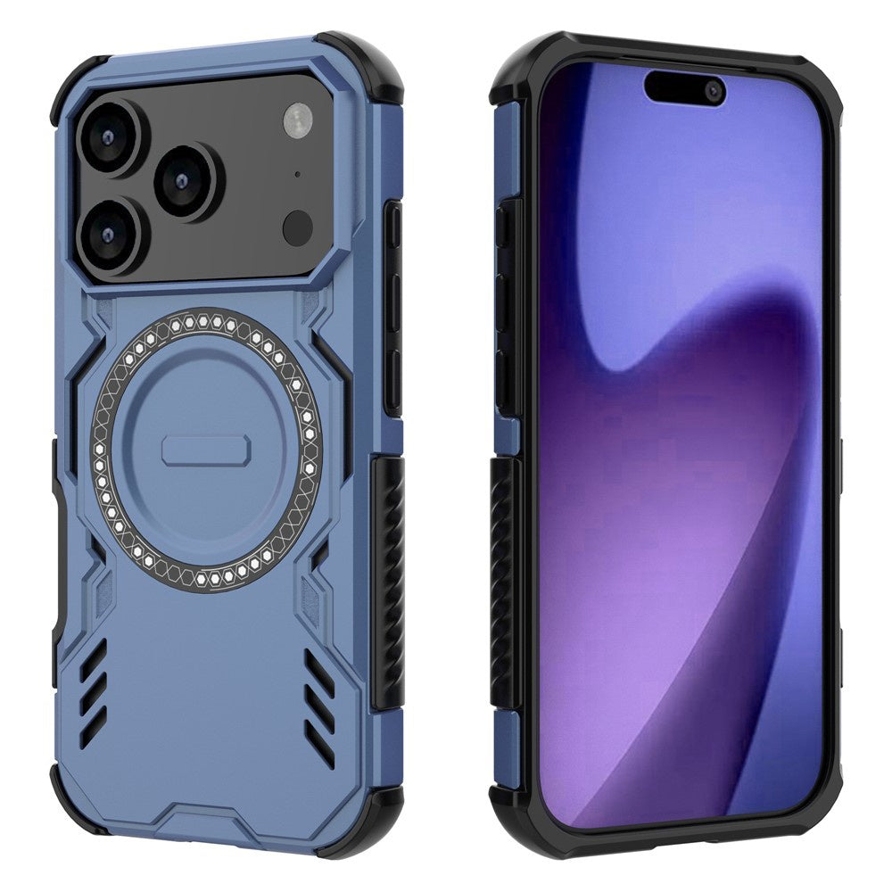 Coque MagSafe pour Apple iPhone 17 Pro, Techsuit, ArmorMag, Bleue