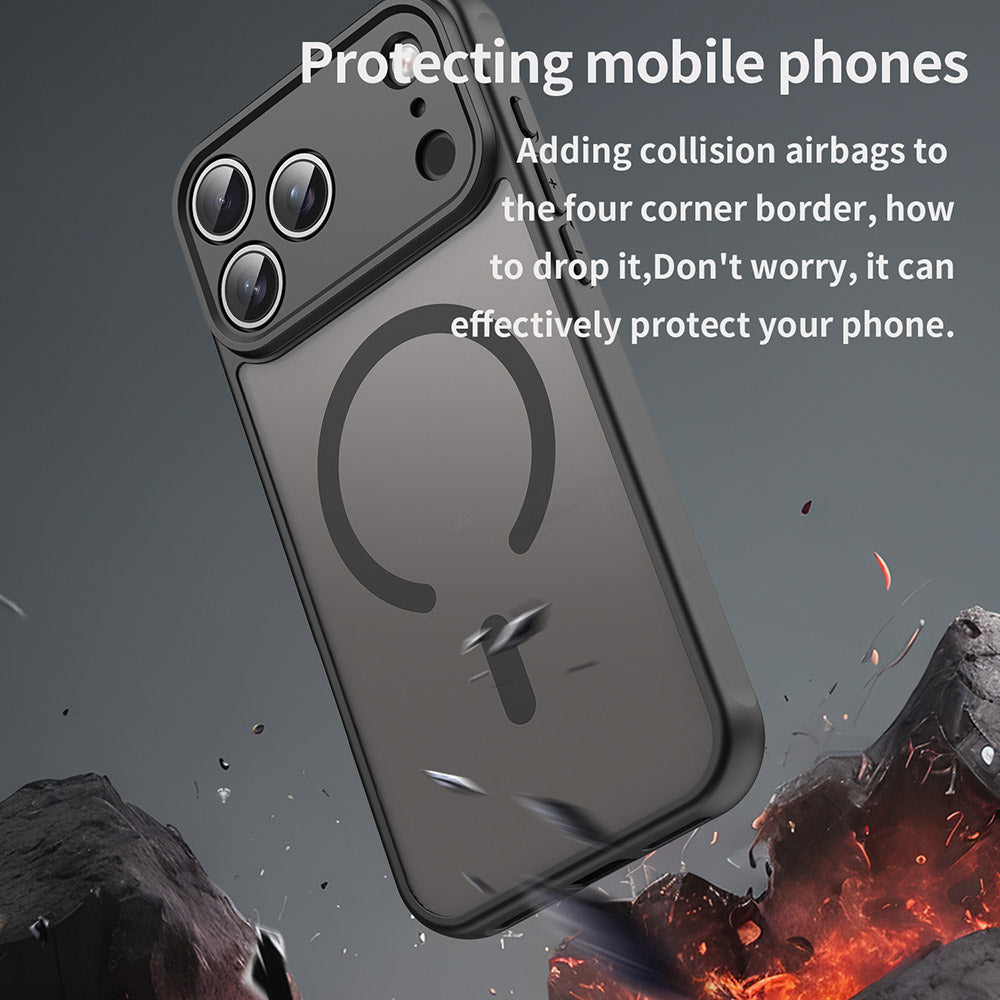 Coque MagSafe pour Apple iPhone 17 Pro, Techsuit, HaloFrost II, Noire