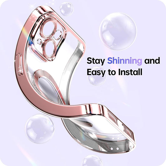 Coque MagSafe pour Apple iPhone 17 Pro, Techsuit, Luxury Glitter, Dorée