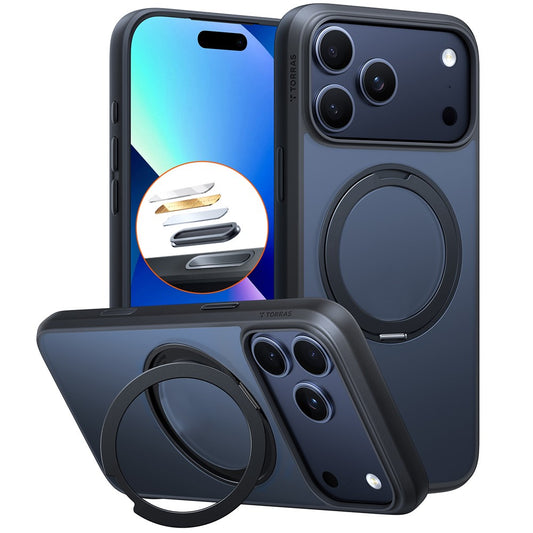 Coque MagSafe pour Apple iPhone 17 Pro, Torras, Ostand Pro, Noire