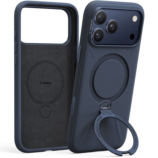 Étui MagSafe pour Apple iPhone 17 Pro, Torras, QPRO Silicone, Bleu