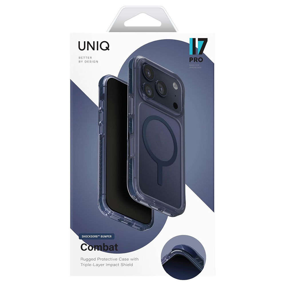 Coque MagSafe pour Apple iPhone 17 Pro, UNIQ, Combat MagClick, Blanche
