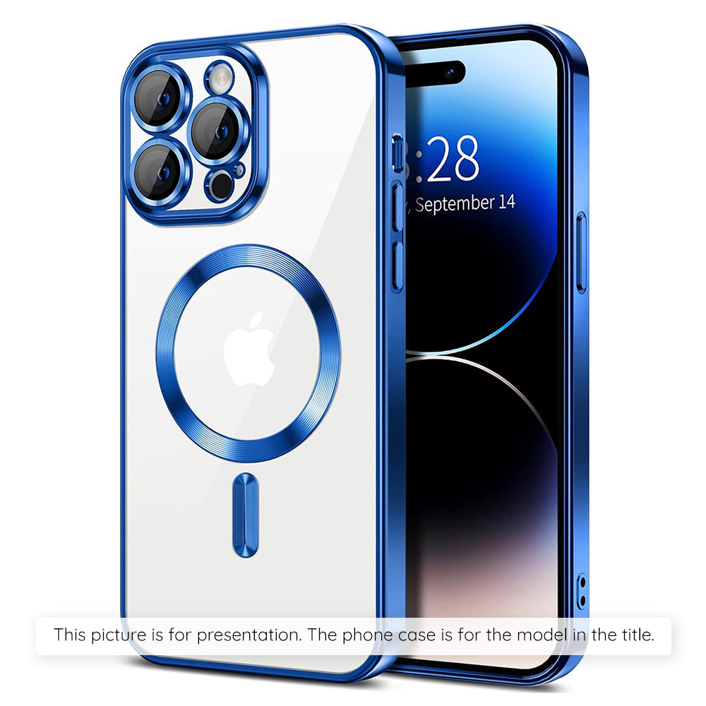 Housse MagSafe pour Apple iPhone 17, Techsuit, Luxury Crystal, Bleu Foncé