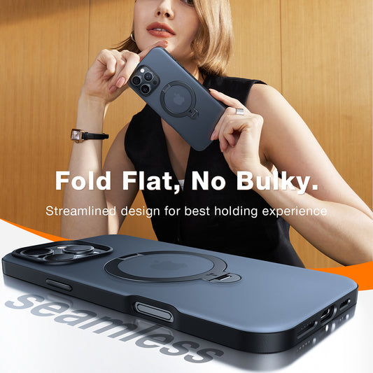 Coque MagSafe pour Apple iPhone 17, Torras, Ostand Spin, Transparente