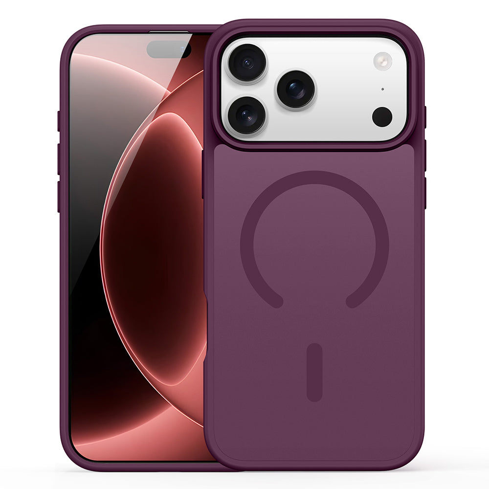 Coque MagSafe pour Apple iPhone 18 Pro / 17 Pro, DUX DUCIS, Yind, bordeaux foncé