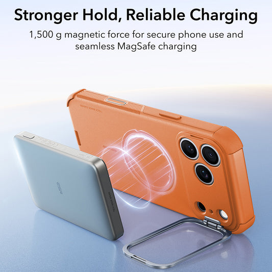 Coque MagSafe pour Apple iPhone 18 Pro / 17 Pro, ESR, Cyber Armor Kickstand, Orange