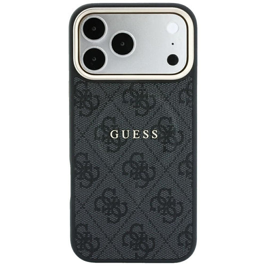 Coque MagSafe pour Apple iPhone 18 Pro / 17 Pro, Guess, 4G Embossed Classic, Noire